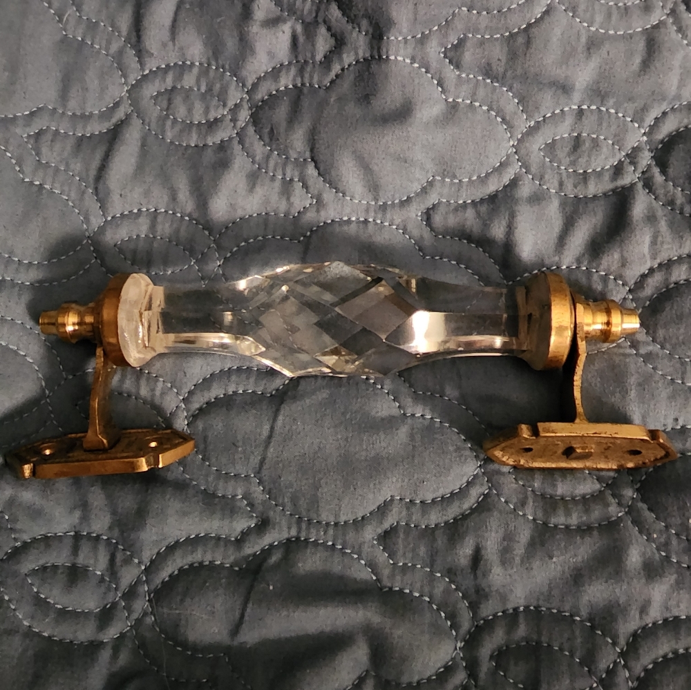 COPY - Vintage Style Drawer Handle, Brass Green New Glass Cabinet Pull, Victori…